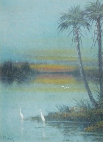 Addison, W.C. Anclote River. Oil on board, 6 by 8 inches.
