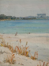Ahl, Henry Curtis. Fort Matanzas, St. Augustine, Fla. Oil on board, 9 by 12 inches.