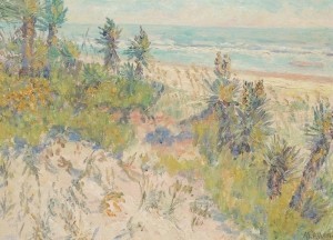 Allen, Anna Elizabeth, Sand Dunes of Florida. Oil on board, 12 by 16 inches.