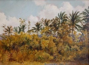 Biscayne Bay, January 16, 1871. Oil on canvas, 8 by 11 inches.