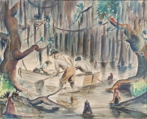 Bonsack, Tack. Swamp Rats, Florida Federation of Art 14 th Annual Exhibition, 1940. Watercolor, 18 by 21 one half inches.