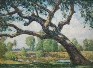 Brown, Horace. Live Oak, Coral Gables, 1942. Oil on board, 12 by 16 inches.