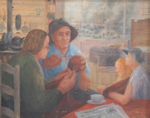 Buchholz, Emmaline. Gainesville. One and All Help. Oil on canvas, 24 by 30 inches.