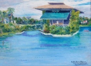 Carpenter, Rene Littell. Orlando. The Old Band Shell, Eola Park. Oil on board, 18 by 24 inches.