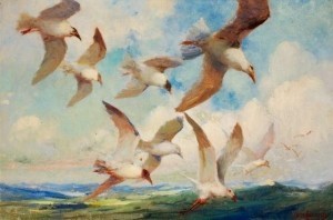Cassidy, Asa. Sarasota, Tampa. Seagulls. Oil on canvas, 20 by 30 inches.