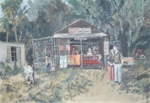 Cates, R. D. Oil on board, 14 by 20 inches.
