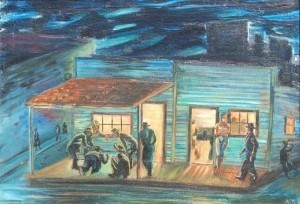 Coconut Grove, Hell House in Shanty Town, Coconut Grove-Miami, 1930. Oil on canvas, 24 and one quarter by 34 and three eights inches.