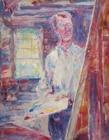 Coe, Theodore. Tampa. Self portrait, 1924. Oil on canvas, 18 by 23 inches.