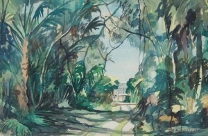 Cooley, Dixie, Clearwater Bay, 1948. Watercolor, 15 by 22 inches.