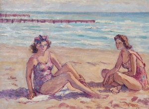 Cooper, Margaret Miller. Miami. Oil on board, 12 by 16 inches.