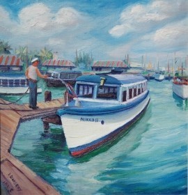 Dunskoy, I. Miami Beach, 1945. Oil on canvas, 15 by 16 inches.
