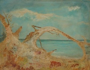 Foster, Allison Dodds. Storm-Hobe Sound. Oil on wood, 8 by 10 inches.