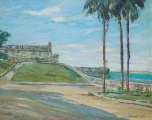 Fritz, Emmitt. Castillo de San Marcos. Oil on board, 16 by 20 inches.