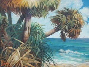 Harcombe, Rene. Miami, 1962. Oil on canvas, 30 by 40 inches.
