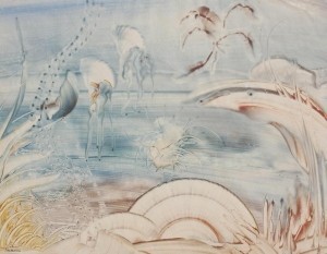 Hawkins, John. Palm Beach. Watercolor, 16 one half by 21 inches.