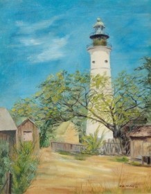 Hickey, Bob. Miami Beach, 1955. Oil on board, 16 by 20 inches.