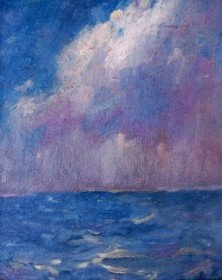 Hilder, Howard. Storm. Oil on board, 10 by 12 inches.