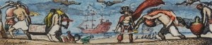 Hill, George Snow. Pirates and Captives. Drawing, 1 and three quarters by 7 and one half inches.