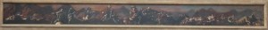 Hill, George Snow.  The Cowboys. Oil on board, 6 by 73  one half inches.