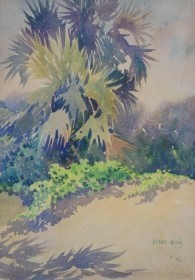 Hilton, Harold. Jacksonville. Watercolor, 10 and one quarter by 15 inches.