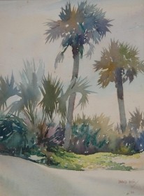 Hilton, Harold. Jacksonville. Watercolor, 10 by 13 one half inches.