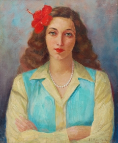 Hollenbeck, J. J. Palm Beach. Oil on canvas 20 by 24 inches.