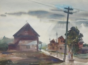 Klinkenberg, John.  Miami. Watercolor, 14 by 19 inches.