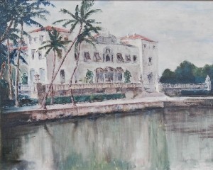 Langford, John. Tampa. Viscaya. Oil on canvas, 24 by 36 inches.