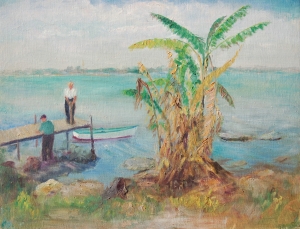 McCollister, Dora G., Sarasota. Oil on canvas board, 16 by 20 inches. Signed on back Osprey, near Sarasota, Fla. D.G.M., Feb. 1941.
