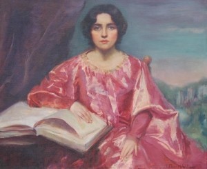 McWilliams, Eloise. Day Dreams, Girl With a Book. Oil on canvas, 30 by 36 inches.  Exhibited Florida Federation of Art, 19th Annual, Miami Beach, December 7, 1945.