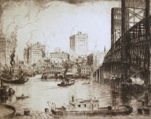 Morgan, F. Townsend. Jacksonville etching.