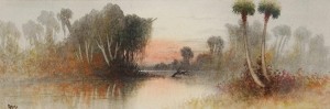 Orr, C.S and R.G. Watercolor, 4 and one quarter by 13 inches.