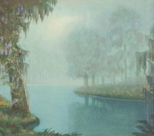 Porth, Lawrence. Magnolia Gardens, Tampa, 1947. Oil on canvas, 27 and one quarter by 31.