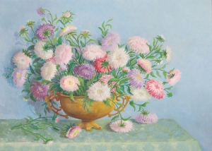 Schlamp, Ethel Huchenson, Miami. Oil on canvas, 26 by 36 inches. Signed on back Ethel Schlamp, Miami, Fla. 1954.