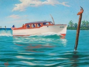 Seavey, Paul. Clearwater Pass, July 1945. Oil on board, 15 by 20 inches.