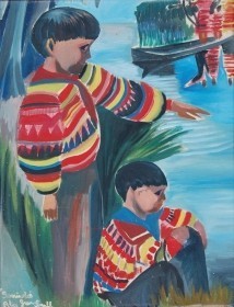 Small, Alice Jean. University of Tampa. Seminoles. Oil on board, 20 by 26 inches.