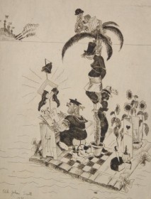 Smith, Eric Johan. Key West.  1933.  Etching,  7 and one quarter by 9 one quarter inches.
