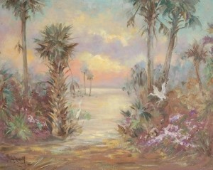 Stockwell, Catharine. Oil on board, 15 and three quarters by 20 inches.