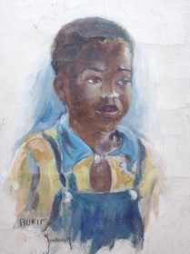 Stockwell, Catherine, DeLand,   Eustis.  Rufus. Oil on canv as, 9 by 12 inches.