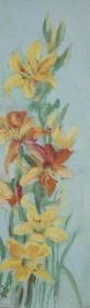 Stockwell, Catherine. Oil on board, 5 by 15 inches.