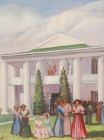 Taylor, Bessie Barrington, Daughters of the Confederacy at the Gamble Mansion, Ellenton, 1940. Oil on canvas, 26 by 35 inches.