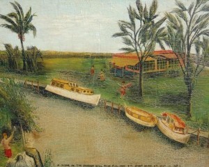 Tennis, Leonard Orestes. A Scene on the Seaboard Canal, Miami, Fla.,  From Seventh St. Bridge, N.W. (October 14, 1937)