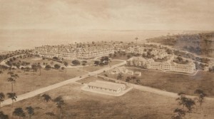 The Belleview, Belleair Heights, Fla. Lithograph, 17 by 35 inches.