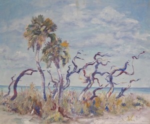 Tracy, Lois Bartlett. Sarasota. Signed Tracy. Oil on canvas, 24 by 30 inches.