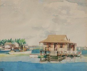Wykes, Frederick.  Cortez, 38. Watercolor, 17 one half by 21 one half inches.