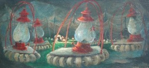 Ziegler, Jane. Oil on  board, 14 by 30 inches.